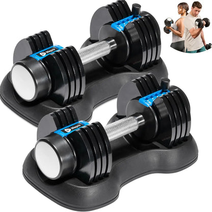 Adjustable 25Lb Dumbells - Home Gym Training Adjustable Dumbbells