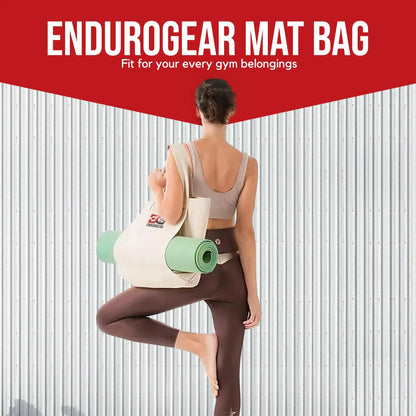 Yoga Mat Bag for Women – Canvas Carrier with Zipper Pocket & Adjustable Strap | Ideal for Gym, Yoga, Pilates & Travel | ENDUROGEAR