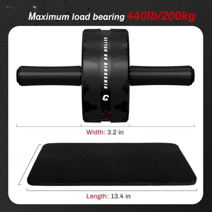VINSGUIR Ab Roller Wheel, Abs & Core Workout Equipment for Home Gym with Knee Pad Accessories, Abdominal Wheel for Full-Body Strength Training