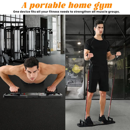 Solid Push up Board 22 in 1 Home Workout Equipment Multi-Functional Pushup Stands System Fitness Floor Chest Muscle Exercise Professional Equipment Burn Fat Strength Training Arm Men & Women Weights