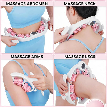 Nexpowx Manual Push-Pull Roller Body Massage Tool for Legs, Thighs, Waist & Back, Portable Rolling Accessory for Daily Stretching and Relaxation