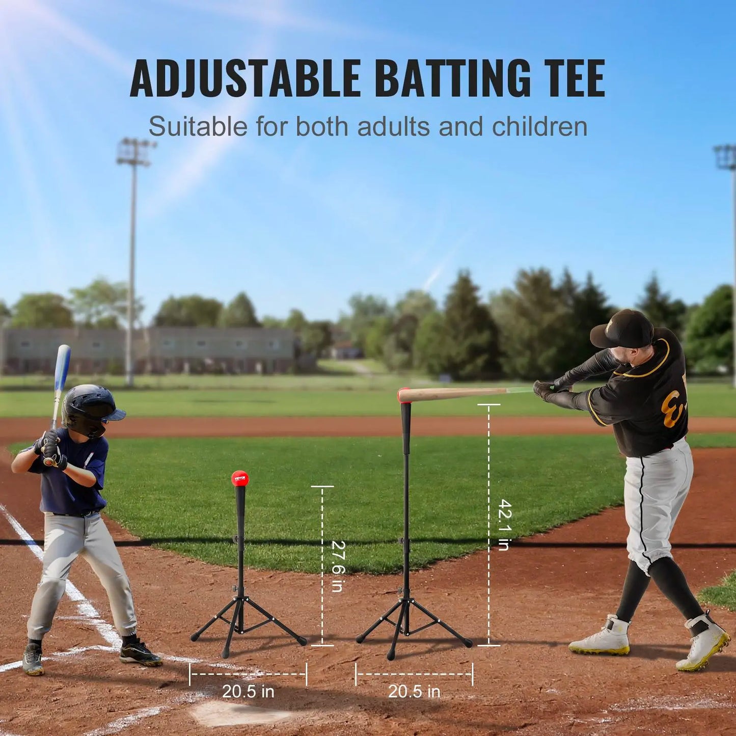 VEVOR Baseball Softball Practice Net, Summervibes, Various Specifications, Portable Baseball Training Net for Hitting Batting Catching Pitching, Backstop Baseball Equipment with Bow Frame, Carry Bag, Strike Zone, Ball, Batting Tee