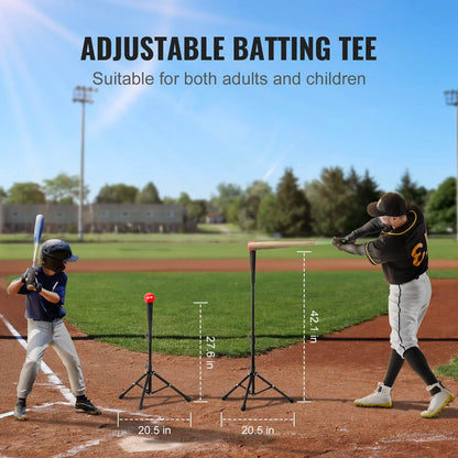 VEVOR Baseball Softball Practice Net, Summervibes, Various Specifications, Portable Baseball Training Net for Hitting Batting Catching Pitching, Backstop Baseball Equipment with Bow Frame, Carry Bag, Strike Zone, Ball, Batting Tee