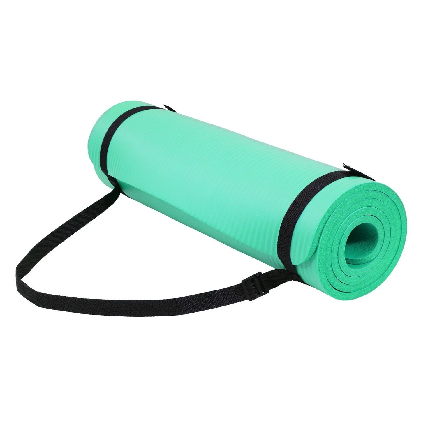 Fitvids 1/2" Thick High Density Exercise Yoga Mat, Carrying Strap, Pale Pink