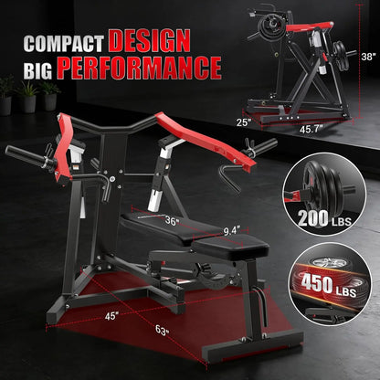 【Summervibes】Ancheer Chest Press Machine with Weight Bench, 1250LBS Capacity, Independent Arms, 10+5 Adjustable Settings for Full Chest & Upper Body Strength Training, at Home Gym Equipment
