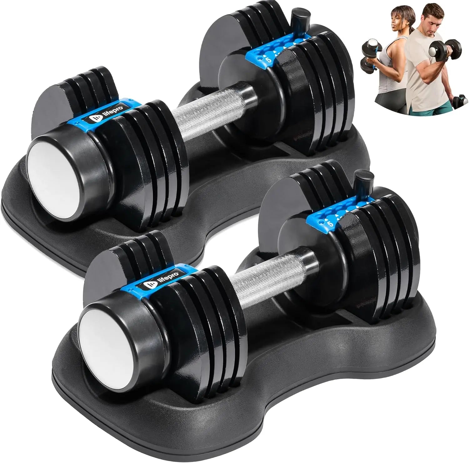 Adjustable 25Lb Dumbells - Home Gym Training Adjustable Dumbbells