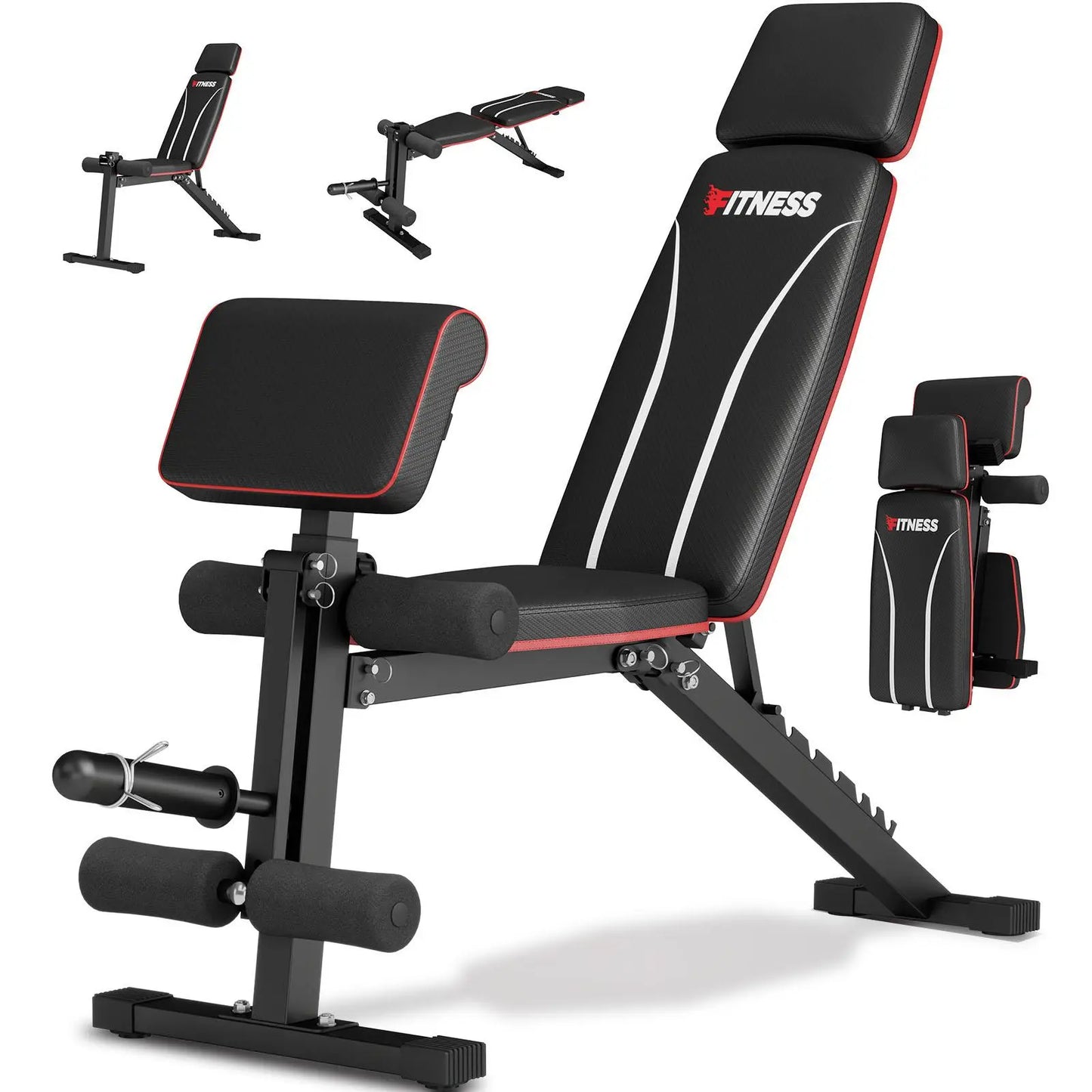 Adjustable Weight Bench,Workout Bench Press for Home Gym, Foldable Incline Decline Sit up Exercise Bench for Full Body Strength Training