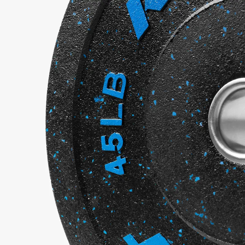 RITFIT Fleck Bumper Plates, 2-Inch Olympic Barbell Weights with Rubber Construction for Weight Training