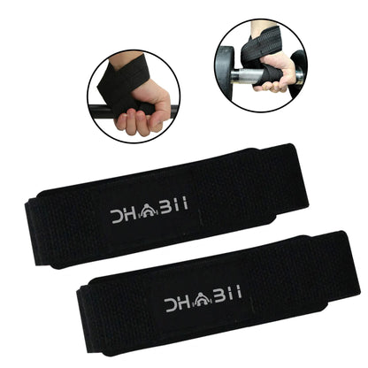 DHABII Lifting Wrist Strap with Silicon Printing - 2.5Mm Neoprene Padding for Wrist Support, Weightlifting Straps Are 25 Inch Long for Complete Grip