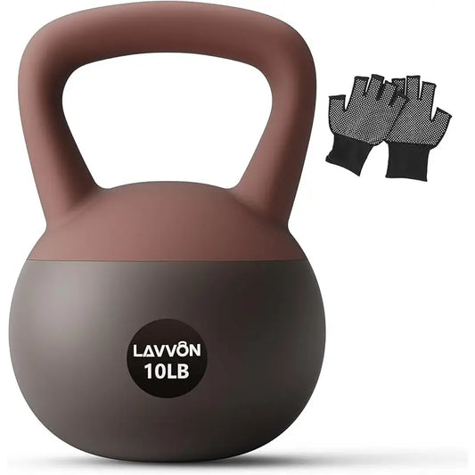 Soft Kettlebell - Cushioned Impact-Resistant Base and Anti-Slip, Kettle Bell Anti-Slip Grip Weight for Home Workouts, Safe Strength Kettlebells Sets for Women & Men, with Non-Slip Gloves, Home Fitness Equipment, Muscle Exercise Equipment