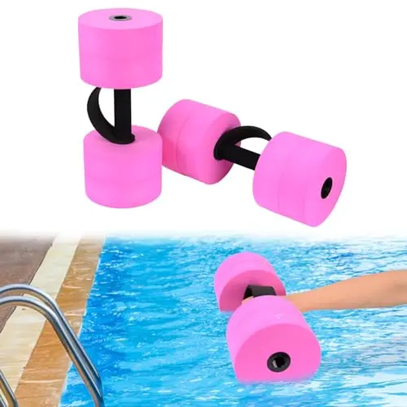 Aquatic Exercise Dumbbells Water Barbell Pool Resistance Aquatic Fitness Barbells with 4 High-Density EVA Foam Pool Weights Dumbbells