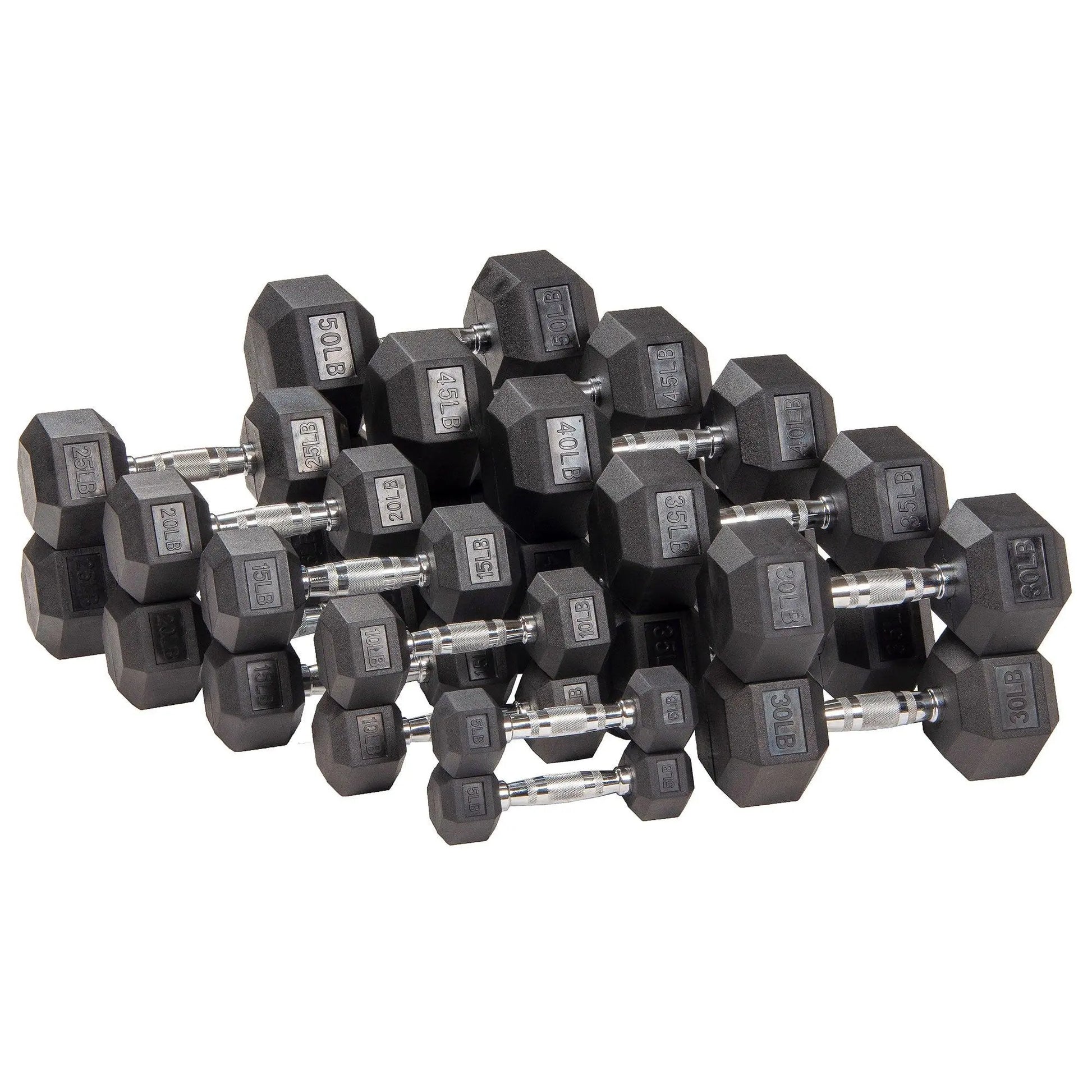 Signature Fitness Hex Dumbbells Strength Training Workout Equipment Set, 35 Lbs