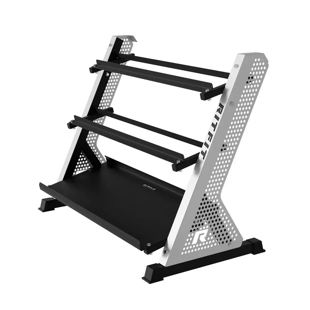 RITFIT PWR05 3-Tier Dumbbell Weight Rack, at Home Gym Equipment, Home Workout Gear, Workout Gear Equipment for Weight Training