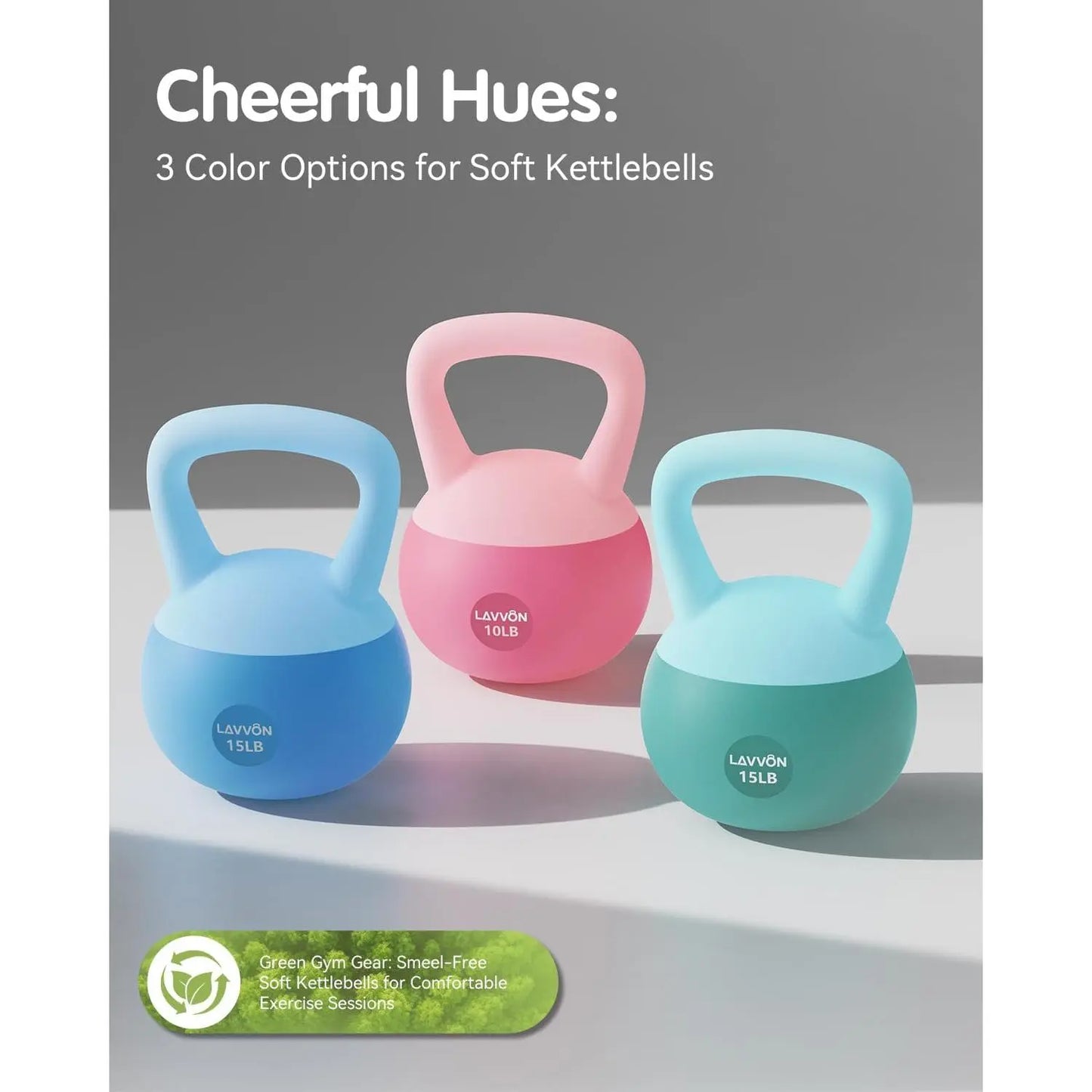 Soft Kettlebell - Cushioned Impact-Resistant Base and Anti-Slip, Kettle Bell Anti-Slip Grip Weight for Home Workouts, Safe Strength Kettlebells Sets for Women & Men, with Non-Slip Gloves, Home Fitness Equipment, Muscle Exercise Equipment