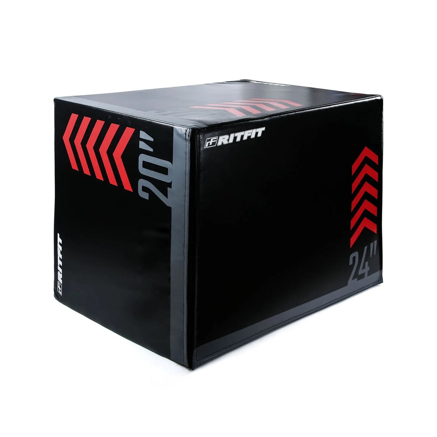 RITFIT 3-In-1 High-Density Heavy Foam Plyometric Jumping Box with Soft Padding, Multi-Size Gym Accessory for Box Jumps, Home Gym Equipment & Home Workout Gear