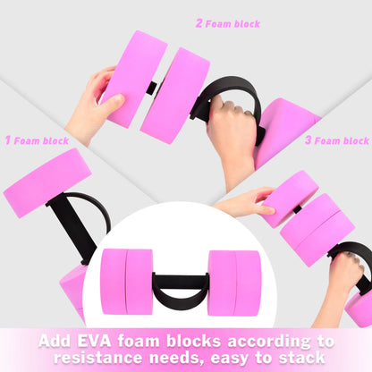 Aquatic Exercise Dumbbells Water Barbell Pool Resistance Aquatic Fitness Barbells with 4 High-Density EVA Foam Pool Weights Dumbbells