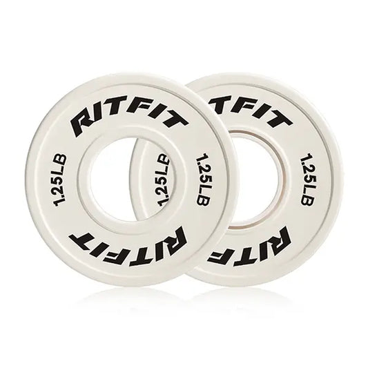 RITFIT Fractional Rubber Bumper Plates - Colored, Pink, Black Options for Barbell Weights, Gym, at Home Gym Equipment, Home Workout Gear, Starting Strength Training (Available in Pairs or Sets)