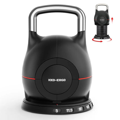 HXD-ERGO Adjustable Weight Kettle Bell for Home Gym Full Body Workouts Fitness Equipment for Men and Women Strength Training Kettle Bells Suitable for Indoor Outdoor Exercise
