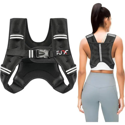 Weighted Vest Woman Men 5Lb/10Lb/15Lb/20Lb/25Lb/30Lb Weights with Reflective Stripe, Weight Vest for Strength Training Running Walking Jogging Workout
