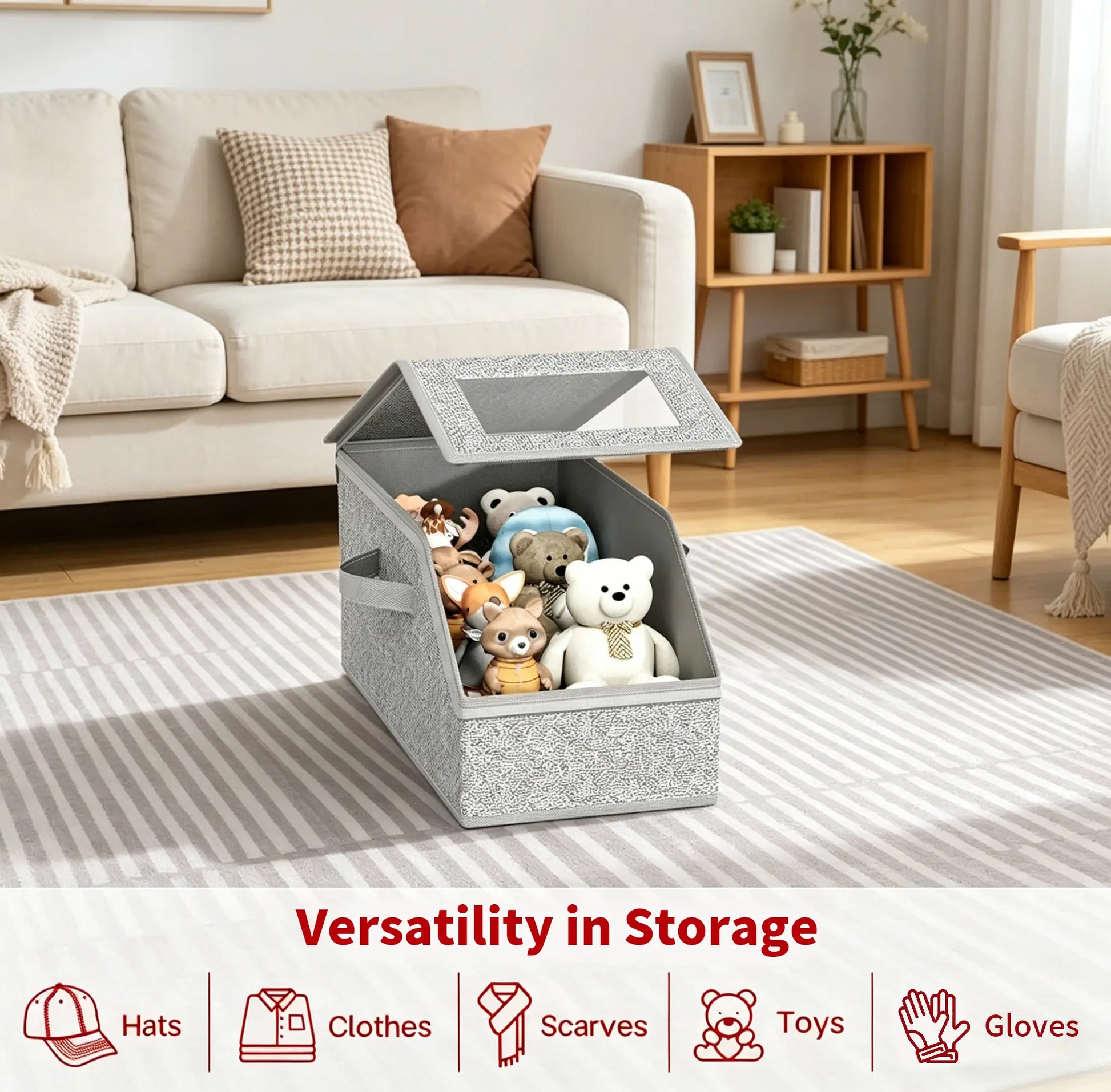 Mother'S Day Gift】 Hat Organizer，Stackable Baseball Cap Storage Box for Baseball Caps,Holds up to 24 Hats, Durable Cardboard Box for Men, Classic Style, Wardrobe Organizer