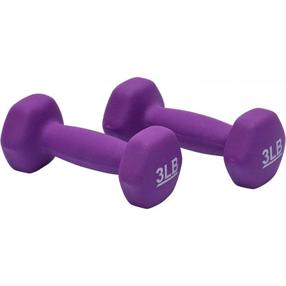 ‌ Neoprene Dumbbell Weights for Home Workouts - Soft Grip Hand Weights for Muscle Training