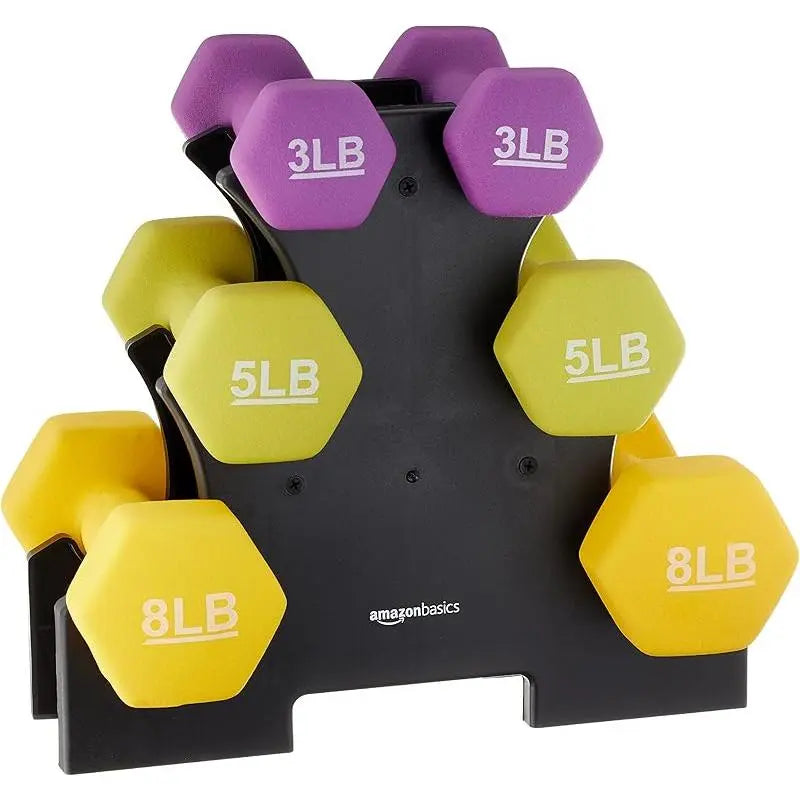 ‌ Neoprene Dumbbell Weights for Home Workouts - Soft Grip Hand Weights for Muscle Training