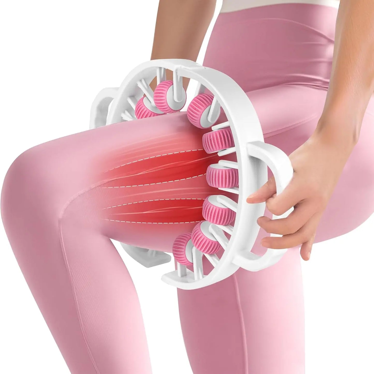 Nexpowx Manual Push-Pull Roller Body Massage Tool for Legs, Thighs, Waist & Back, Portable Rolling Accessory for Daily Stretching and Relaxation