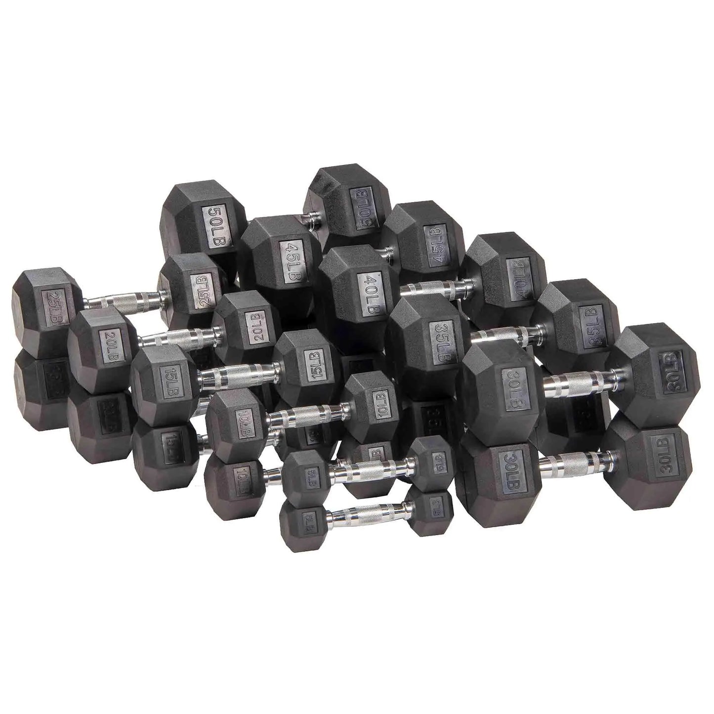 Signature Fitness Hex Dumbbells Strength Training Workout Equipment Set, 20 Lbs