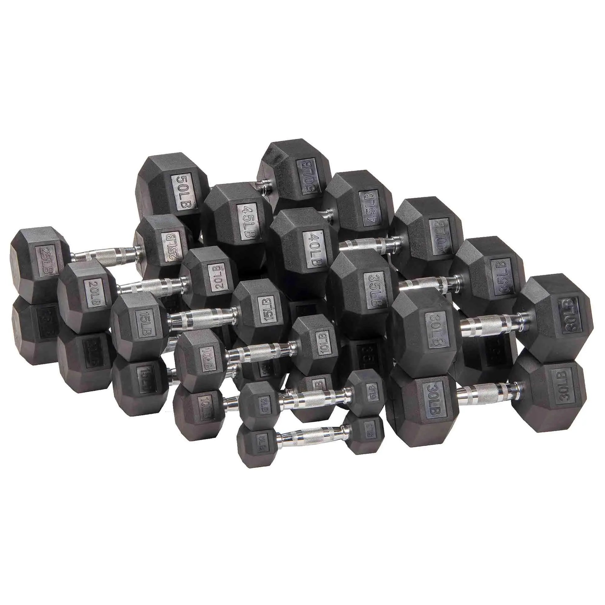 Signature Fitness Hex Dumbbells Strength Training Workout Equipment Set, 20 Lbs