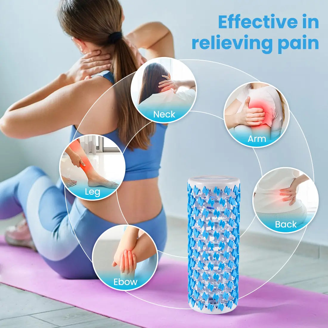 Foam Roller Equipment, Multiple Colour & Retractable Summervibes