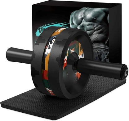 VINSGUIR Ab Roller Wheel, Abs & Core Workout Equipment for Home Gym with Knee Pad Accessories, Abdominal Wheel for Full-Body Strength Training