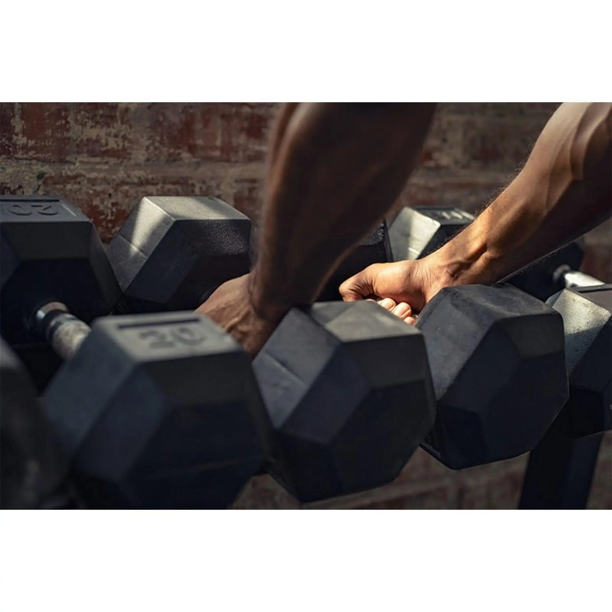 Signature Fitness Hex Dumbbells Strength Training Workout Equipment Set, 35 Lbs