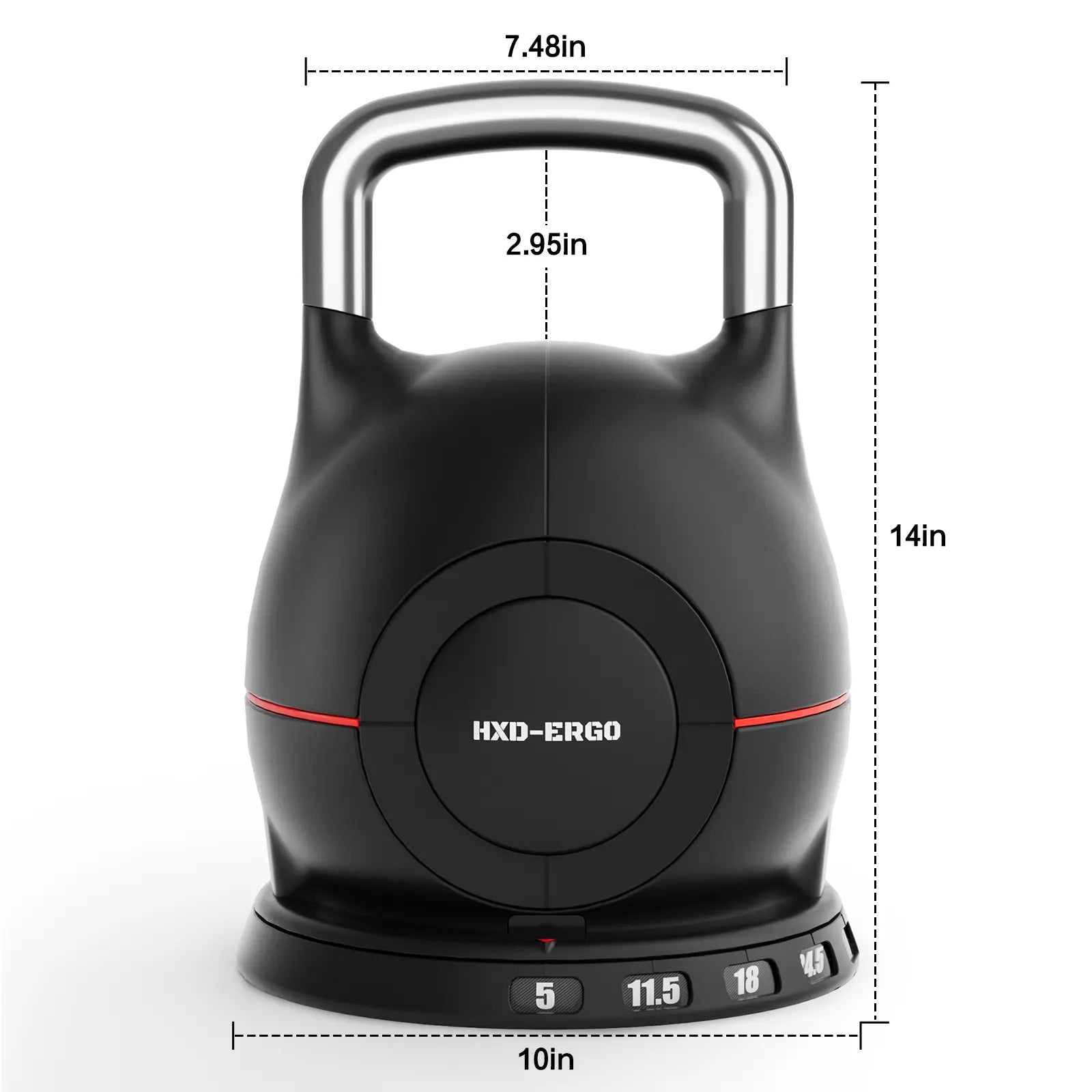 HXD-ERGO Adjustable Weight Kettle Bell for Home Gym Full Body Workouts Fitness Equipment for Men and Women Strength Training Kettle Bells Suitable for Indoor Outdoor Exercise