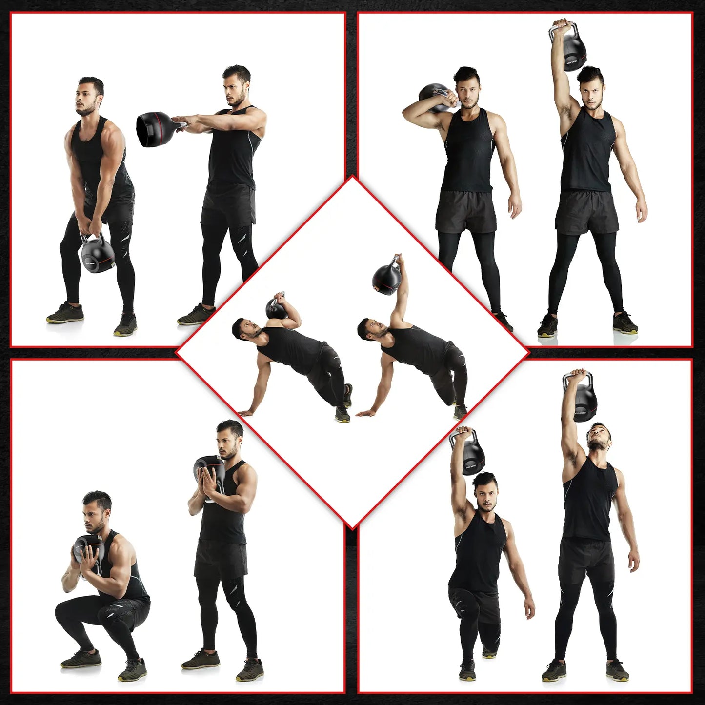 HXD-ERGO Adjustable Weight Kettle Bell for Home Gym Full Body Workouts Fitness Equipment for Men and Women Strength Training Kettle Bells Suitable for Indoor Outdoor Exercise