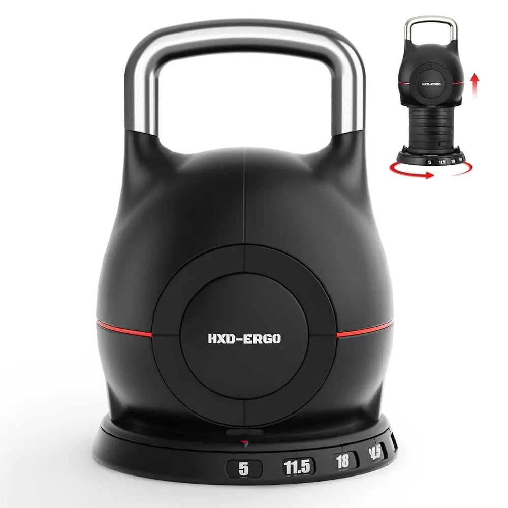 HXD-ERGO Adjustable Weight Kettle Bell for Home Gym Full Body Workouts Fitness Equipment for Men and Women Strength Training Kettle Bells Suitable for Indoor Outdoor Exercise